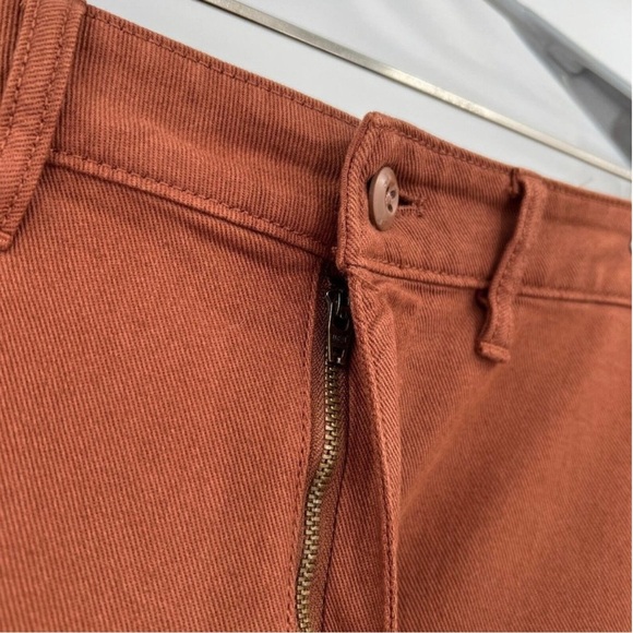 Quince Women's Rust Stretch Cotton Twill Wide-Leg Crop Pants sz 29 Rust Brown - Picture 3 of 3